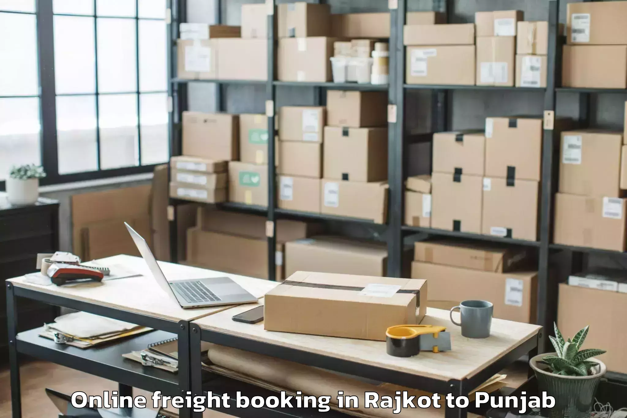 Easy Rajkot to Firozpur Online Freight Booking Booking